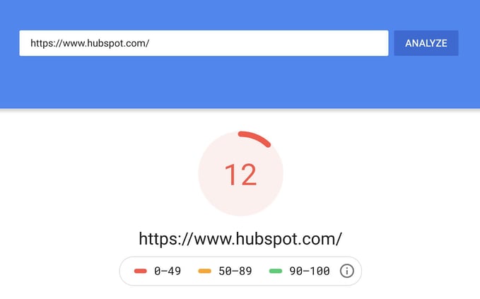 Pagespeed Score - Pre Optimizations