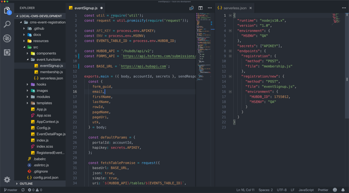 Serverless functions code - vs code (1)