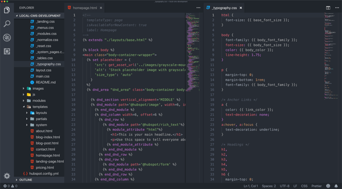 local development - vs code